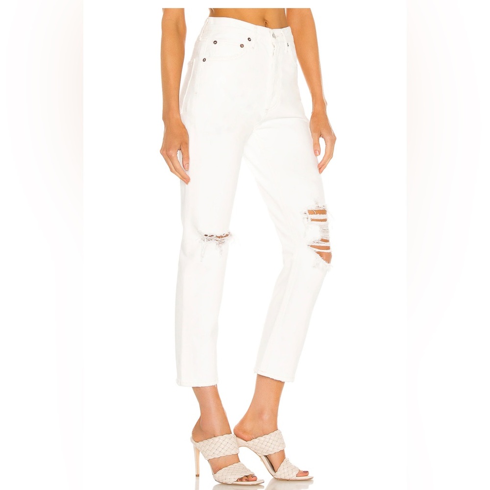 AGOLDE Riley High Rise Straight Crop in Veil NWT